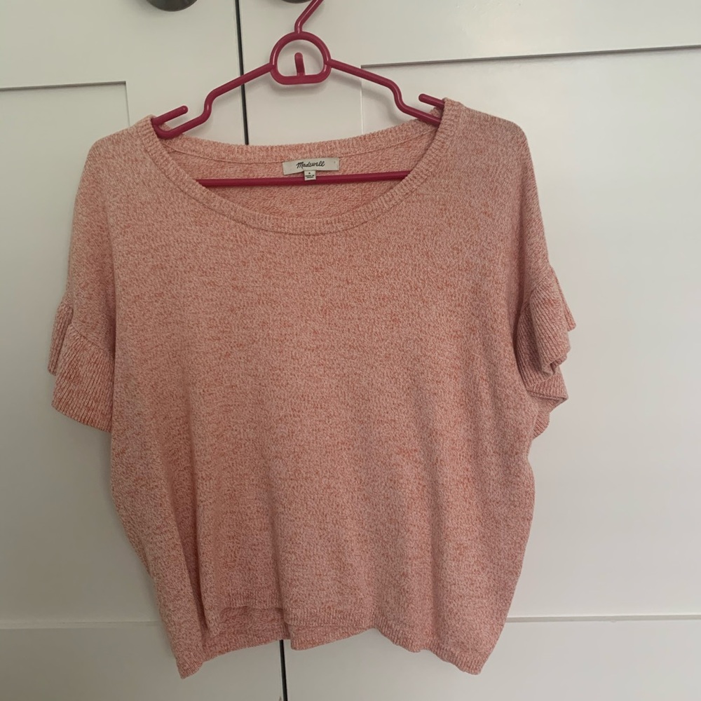 Madewell ruffle sleeve detail shirt